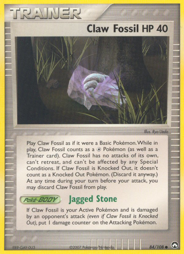 Claw Fossil (84/108) [EX: Power Keepers] | The Time Vault CA
