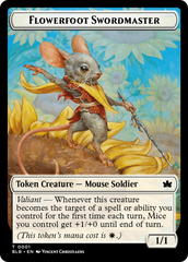 Rabbit // Flowerfoot Swordmaster Double-Sided Token [Bloomburrow Tokens] | The Time Vault CA