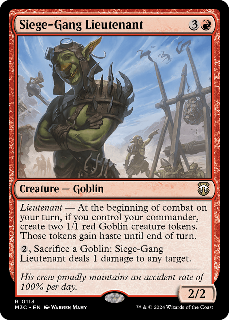 Siege-Gang Lieutenant [Modern Horizons 3 Commander] | The Time Vault CA