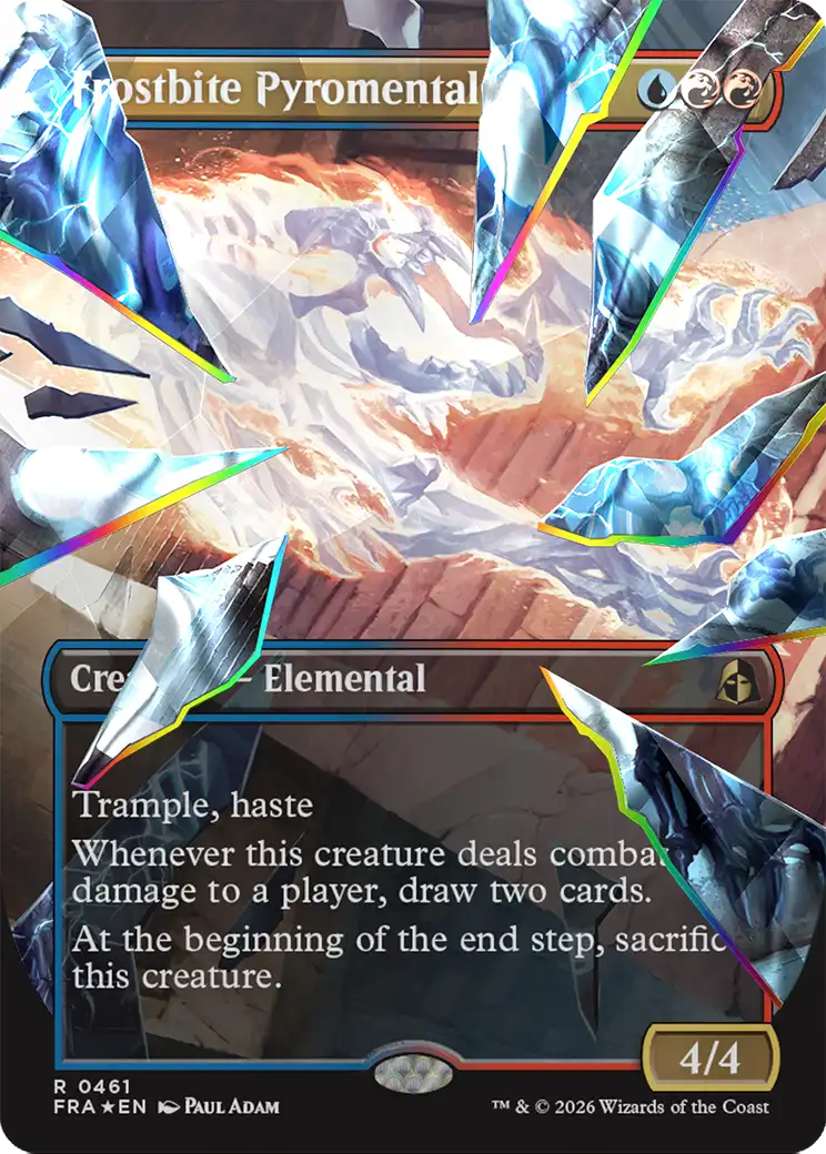 Frostbite Pyromental (Borderless) (Facet Foil) [Reality Fracture] | The Time Vault CA
