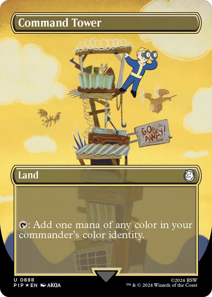 Command Tower (Borderless) (Surge Foil) [Fallout] | The Time Vault CA