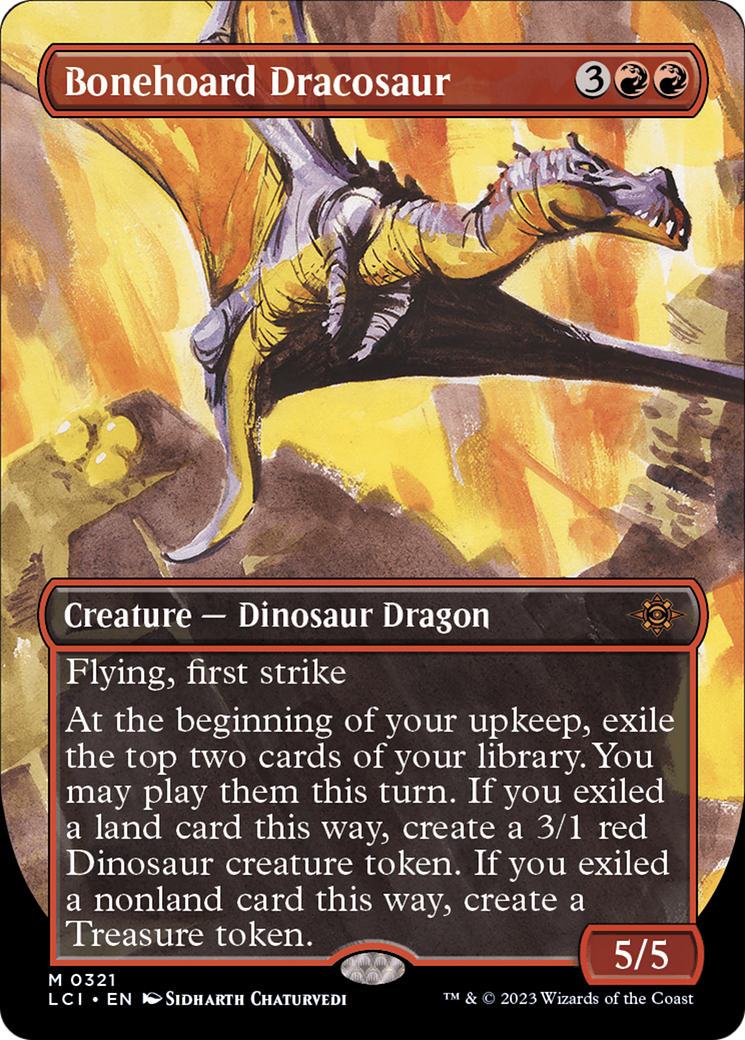 Bonehoard Dracosaur (Borderless) [The Lost Caverns of Ixalan] | The Time Vault CA