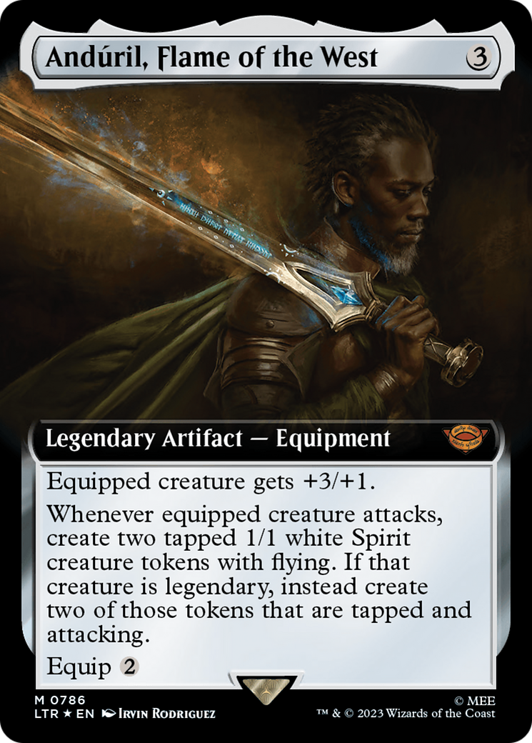 Anduril, Flame of the West (Extended Art) (Surge Foil) [The Lord of the Rings: Tales of Middle-Earth] | The Time Vault CA