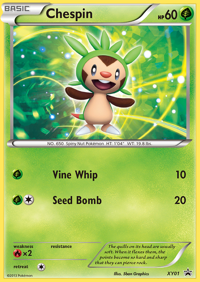 Chespin (XY01) [XY: Black Star Promos] | The Time Vault CA