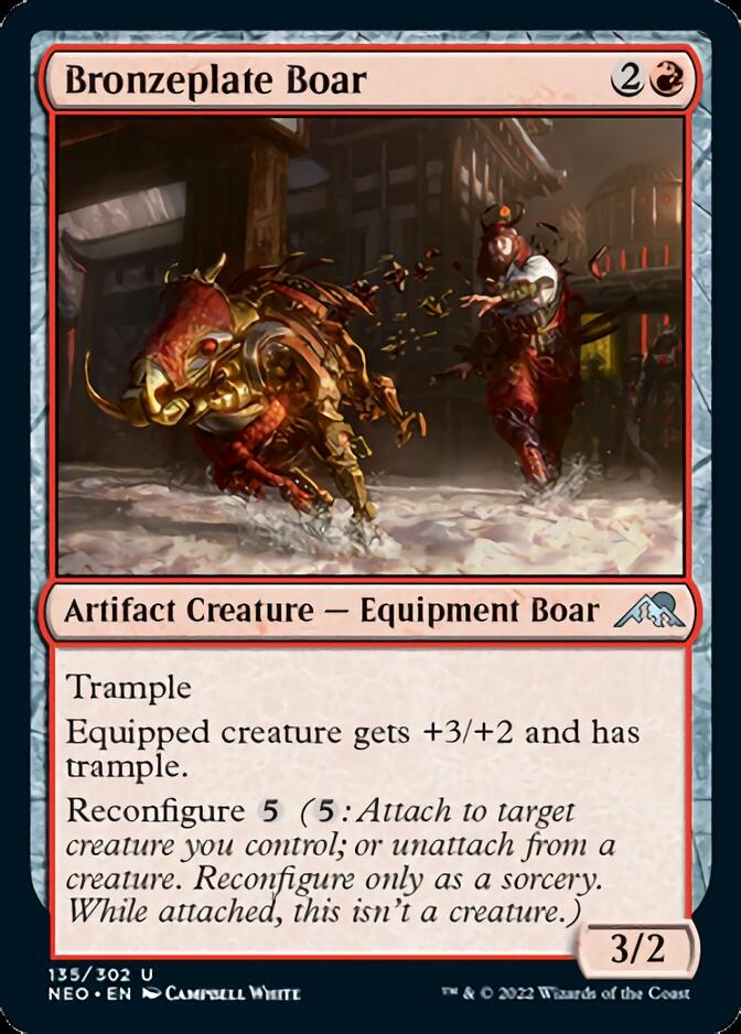 Bronzeplate Boar [Kamigawa: Neon Dynasty] | The Time Vault CA