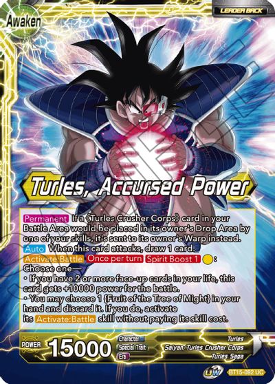 Turles // Turles, Accursed Power (BT15-092) [Saiyan Showdown] | The Time Vault CA