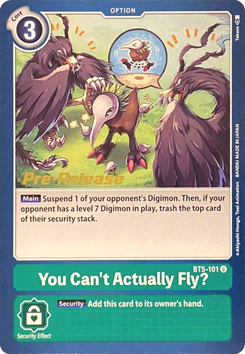 You Can't Actually Fly? [BT5-101] [Battle of Omni Pre-Release Promos] | The Time Vault CA