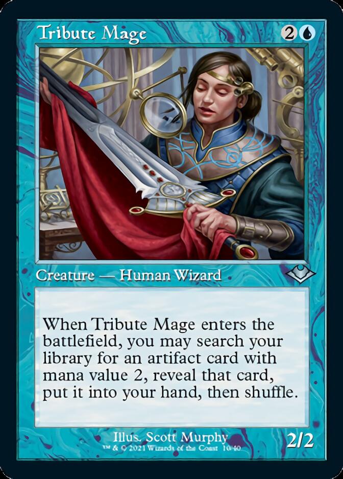 Tribute Mage (Retro Foil Etched) [Modern Horizons] | The Time Vault CA