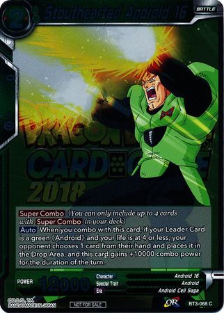 Stouthearted Android 16 (Metallic Foil) (Event Pack 2018) (BT3-068) [Promotion Cards] | The Time Vault CA