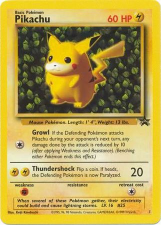 Pikachu (1) (Promo) [Wizards of the Coast: Black Star Promos] | The Time Vault CA