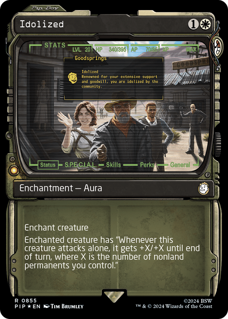 Idolized (Showcase) (Surge Foil) [Fallout] | The Time Vault CA