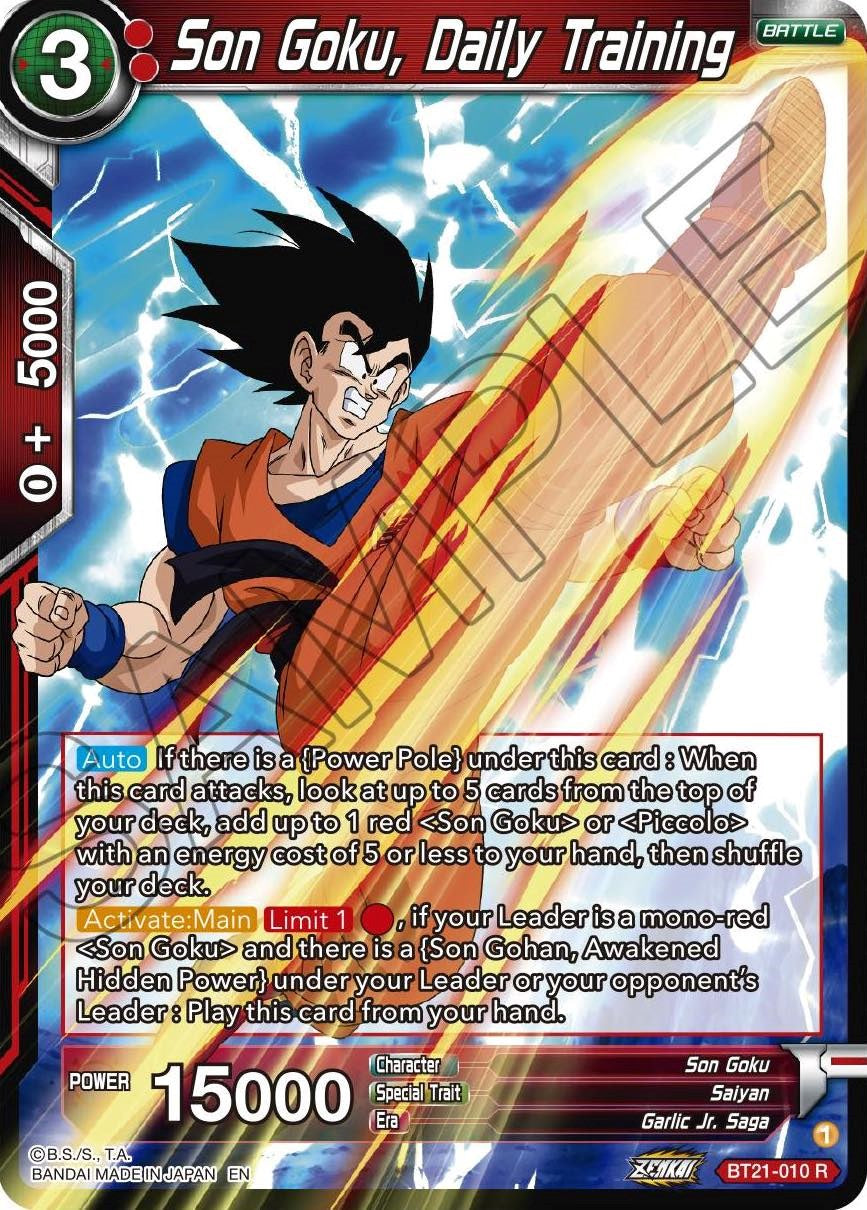 Son Goku, Daily Training (BT21-010) [Wild Resurgence] | The Time Vault CA