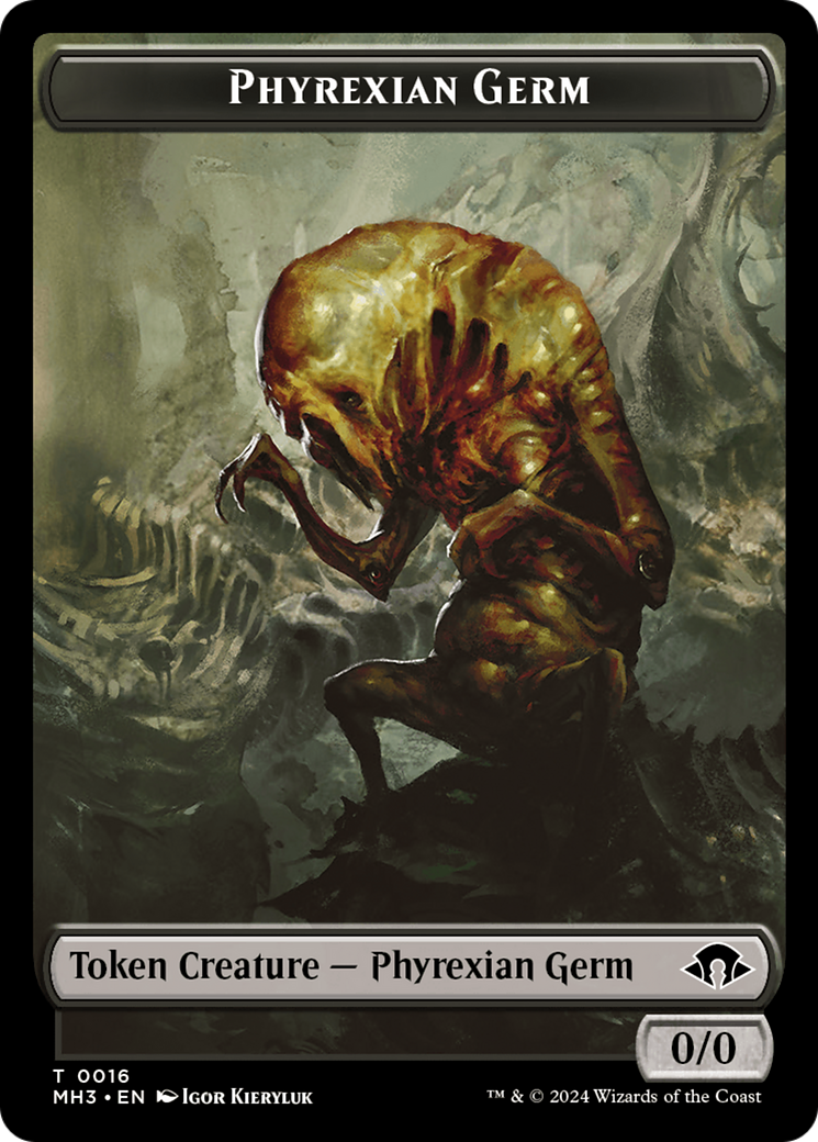 Phyrexian Germ // Phyrexian Wurm (0017) Double-Sided Token [Modern Horizons 3 Tokens] | The Time Vault CA