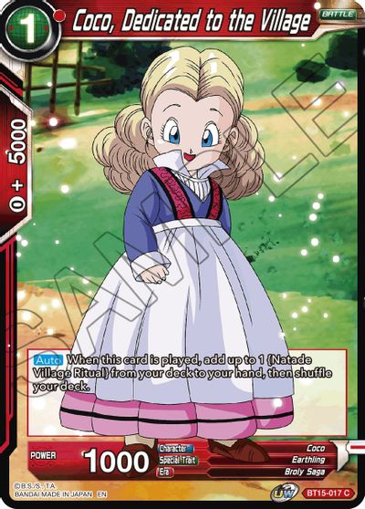 Coco, Dedicated to the Village (BT15-017) [Saiyan Showdown] | The Time Vault CA
