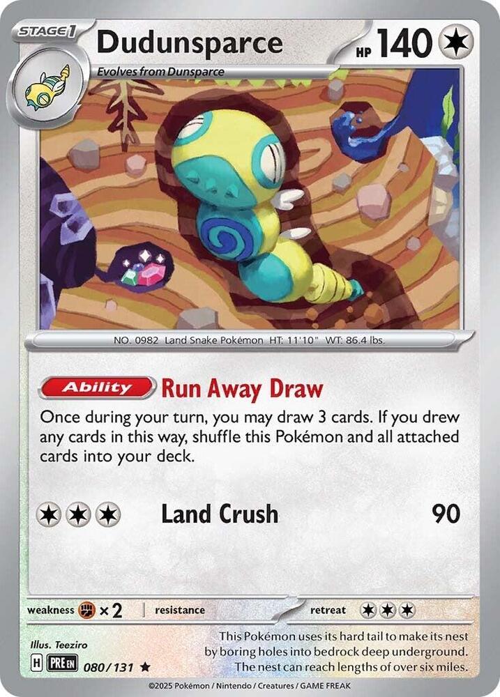 Dudunsparce (080/131) [Scarlet & Violet: Prismatic Evolutions] | The Time Vault CA