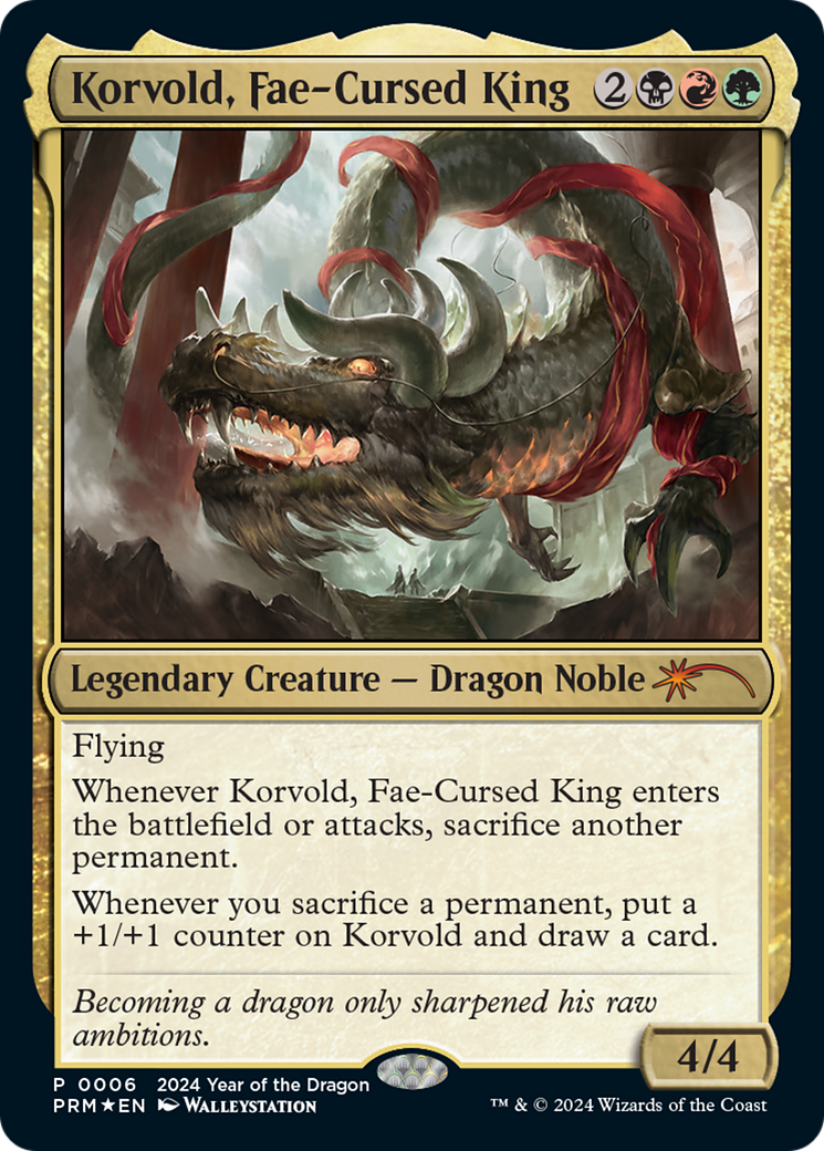 Korvold, Fae-Cursed King (Year of the Dragon 2024) [Standard Showdown Promos] | The Time Vault CA