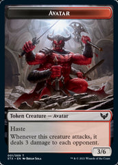 Elemental // Avatar Double-Sided Token [Strixhaven: School of Mages Tokens] | The Time Vault CA