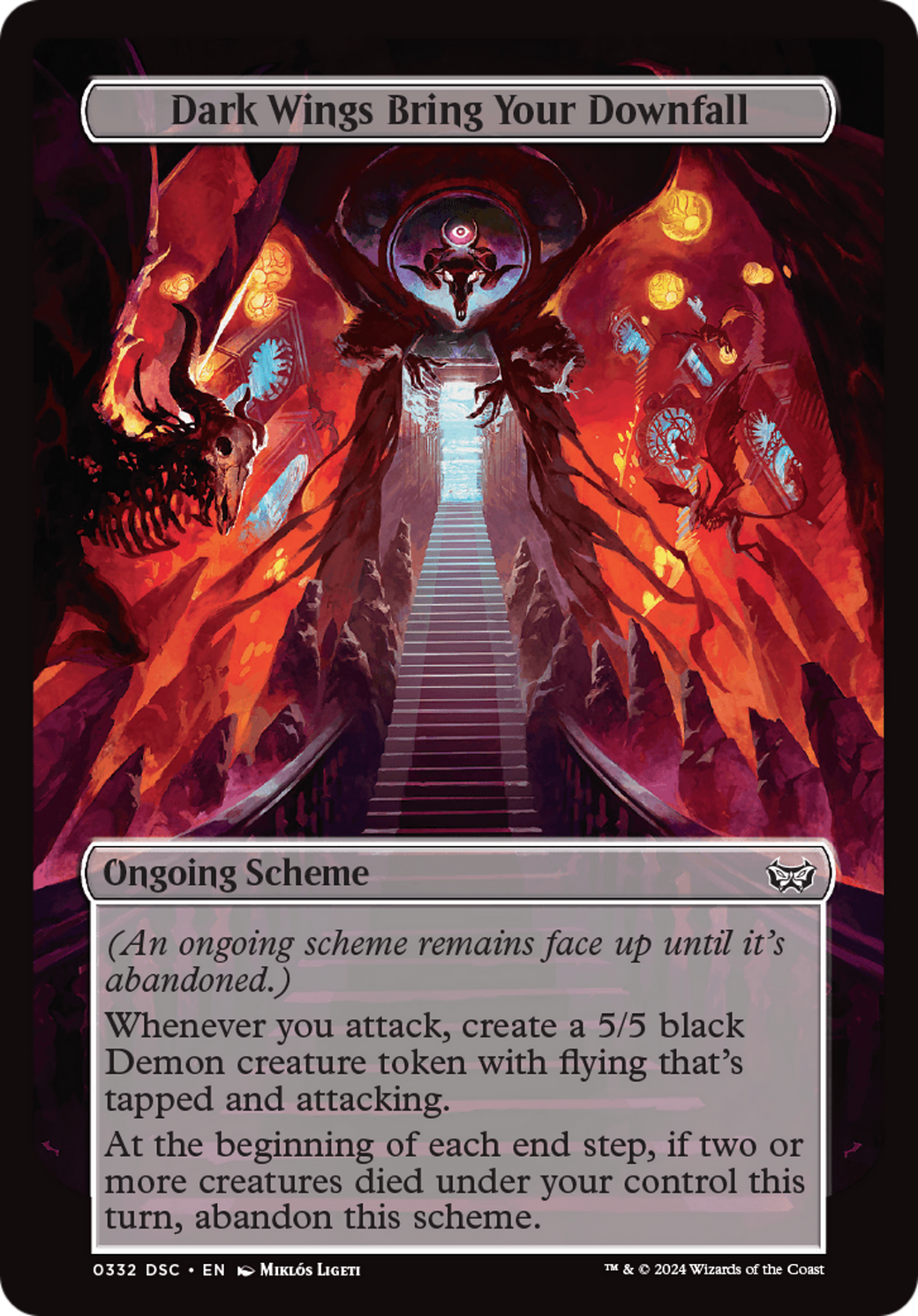 Dark Wings Bring Your Downfall (Full Art) [Duskmourn: Archenemy] | The Time Vault CA