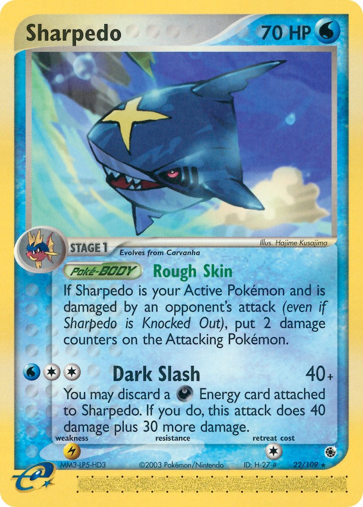 Sharpedo (22/109) [EX: Ruby & Sapphire] | The Time Vault CA