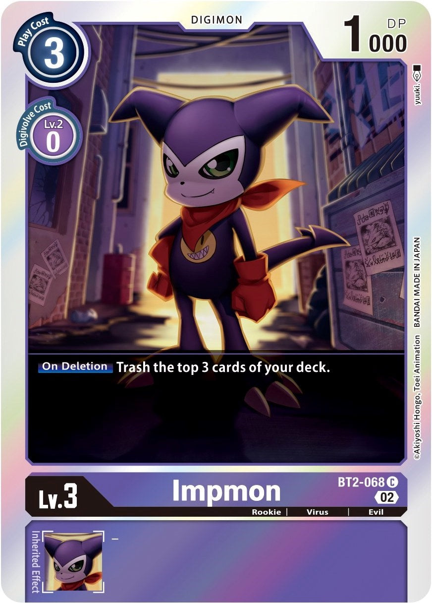 Impmon [BT2-068] (Alternate Art) [Starter Deck: Beelzemon Advanced Deck Set] | The Time Vault CA