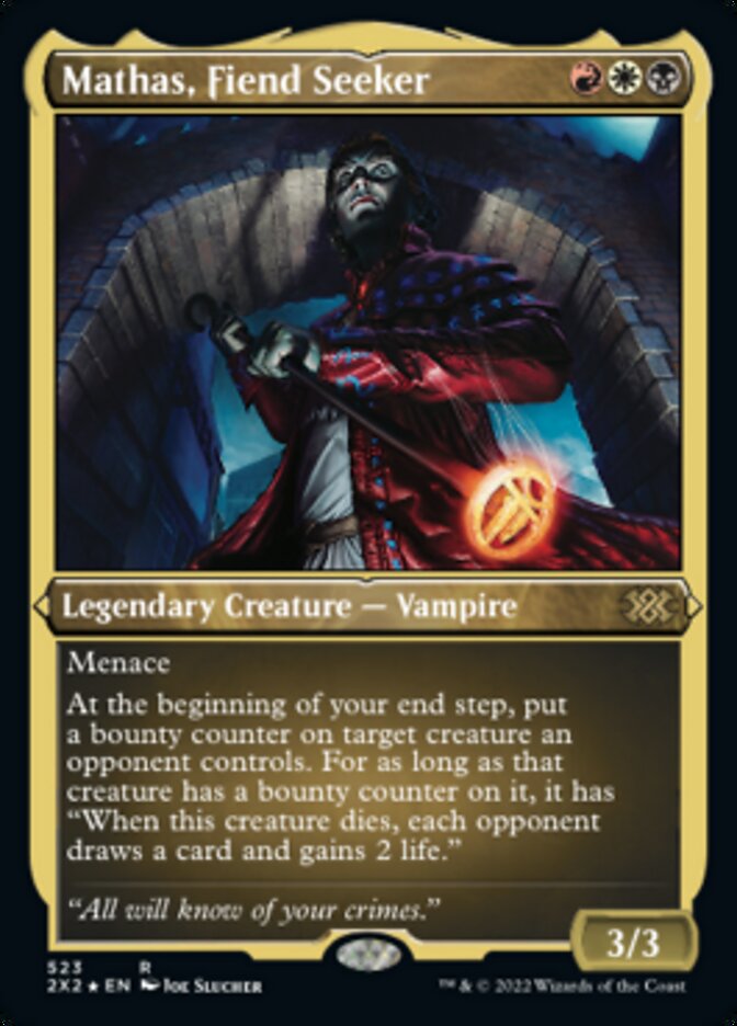 Mathas, Fiend Seeker (Foil Etched) [Double Masters 2022] | The Time Vault CA