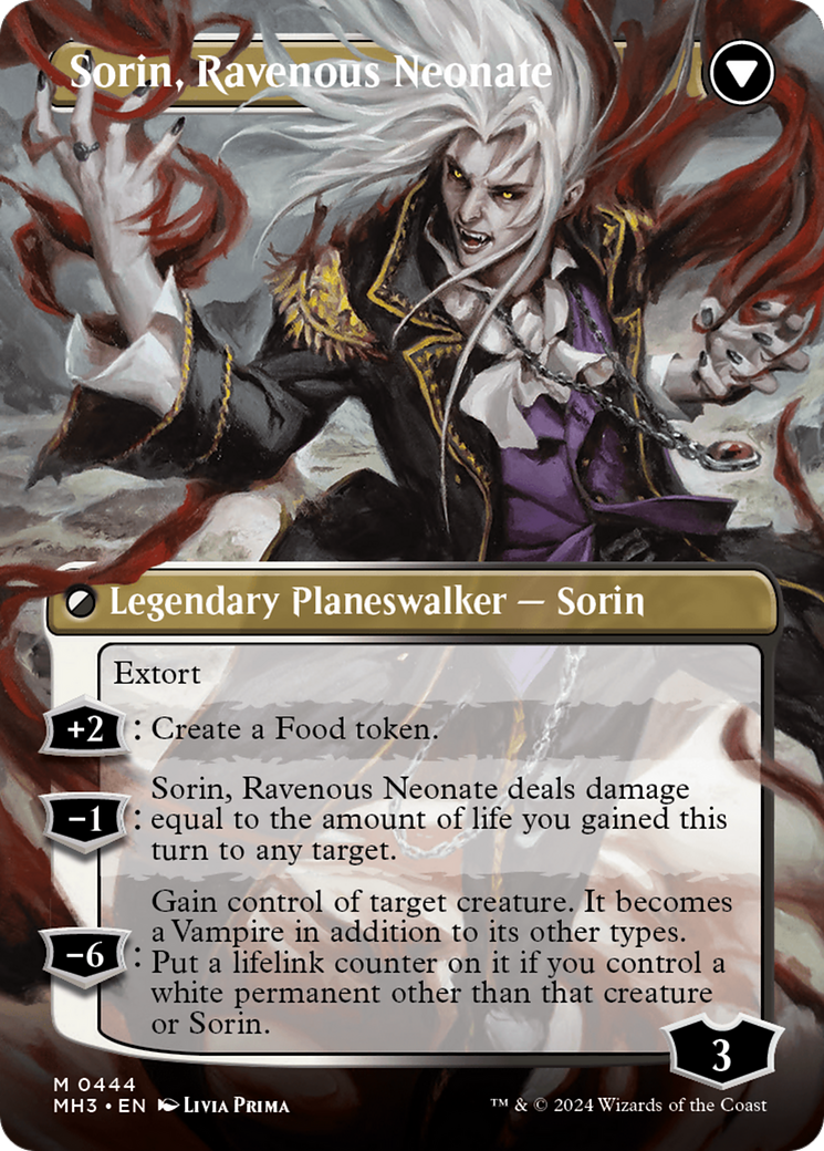 Sorin of House Markov // Sorin, Ravenous Neonate (Borderless) [Modern Horizons 3] | The Time Vault CA