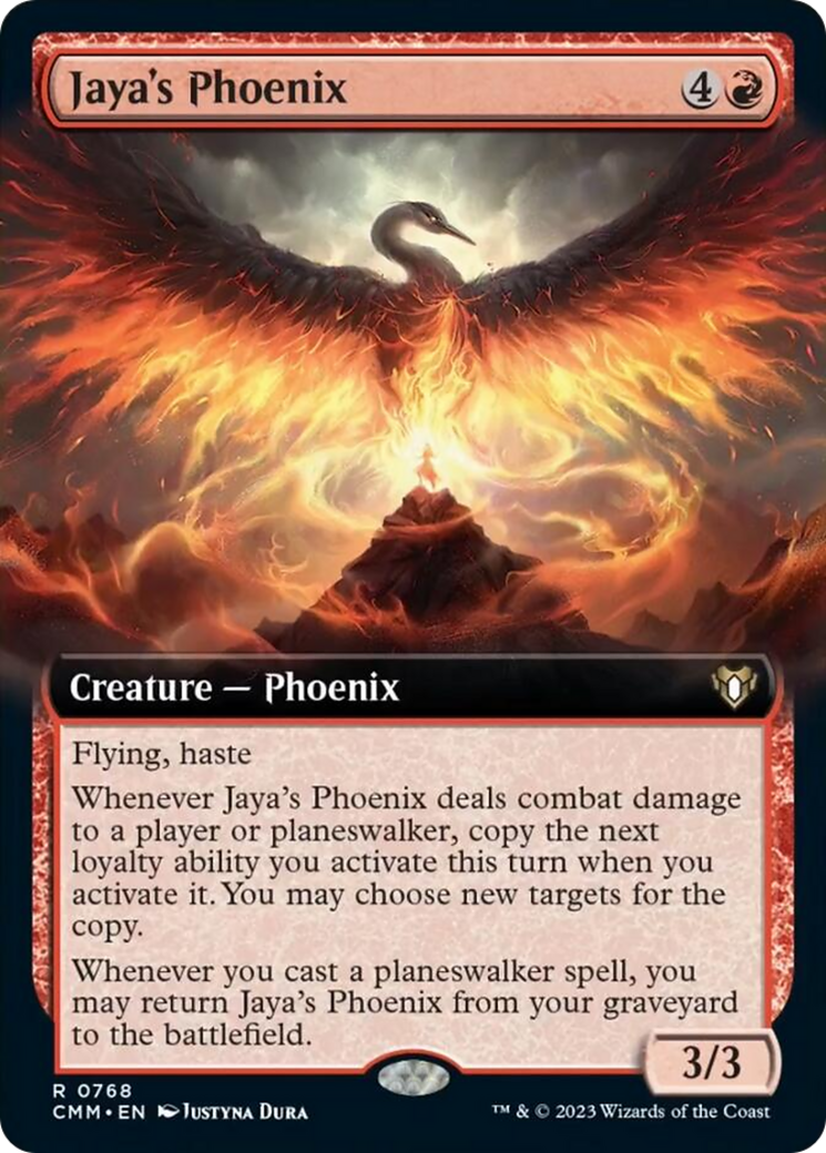 Jaya's Phoenix (Extended Art) [Commander Masters] | The Time Vault CA