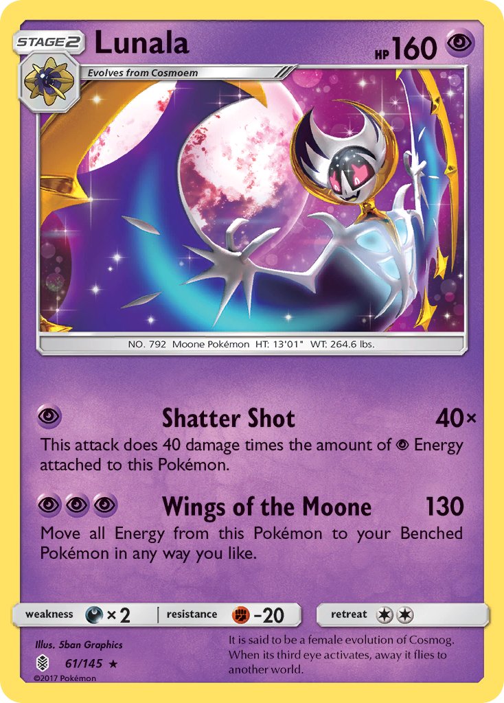 Lunala (61/145) (Theme Deck Exclusive) [Sun & Moon: Guardians Rising] | The Time Vault CA