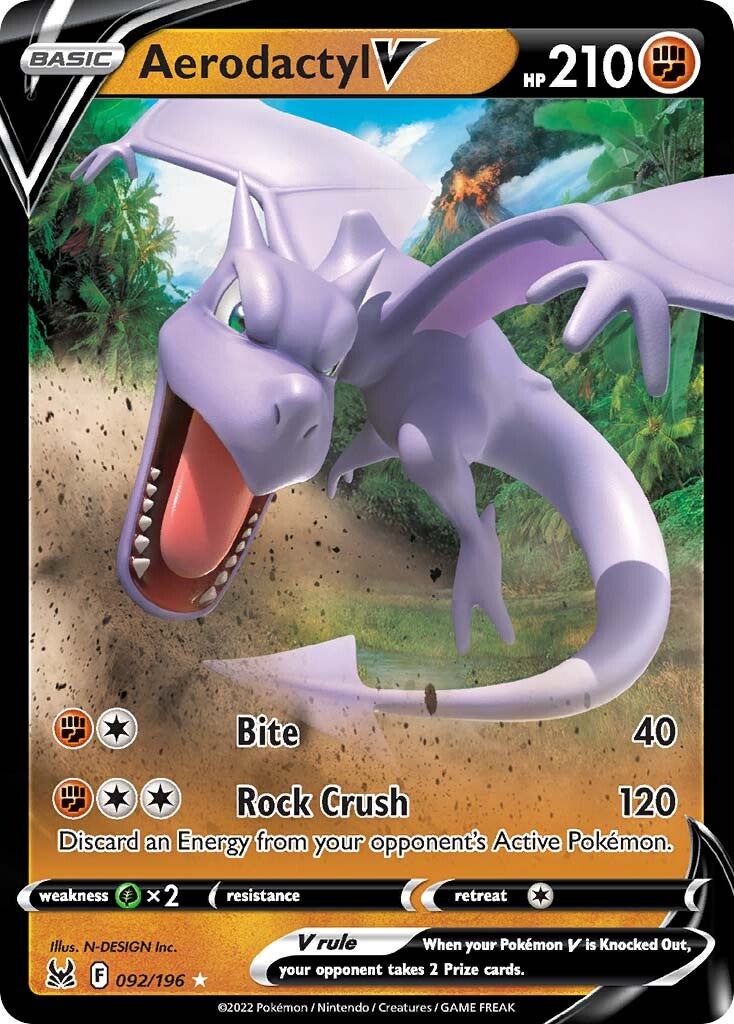 Aerodactyl V (092/196) [Sword & Shield: Lost Origin] | The Time Vault CA