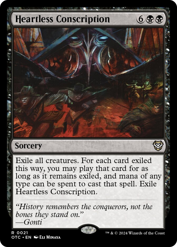 Heartless Conscription [Outlaws of Thunder Junction Commander] | The Time Vault CA
