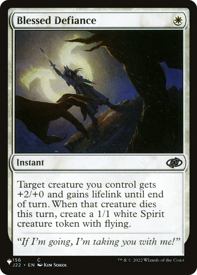 Blessed Defiance [The List] | The Time Vault CA