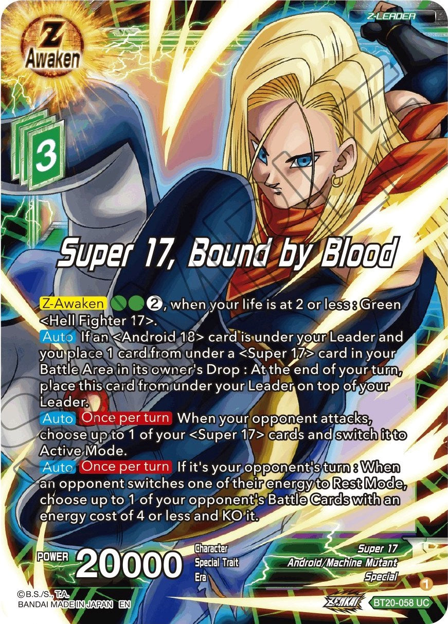 Super 17, Bound by Blood (BT20-058) [Power Absorbed] | The Time Vault CA