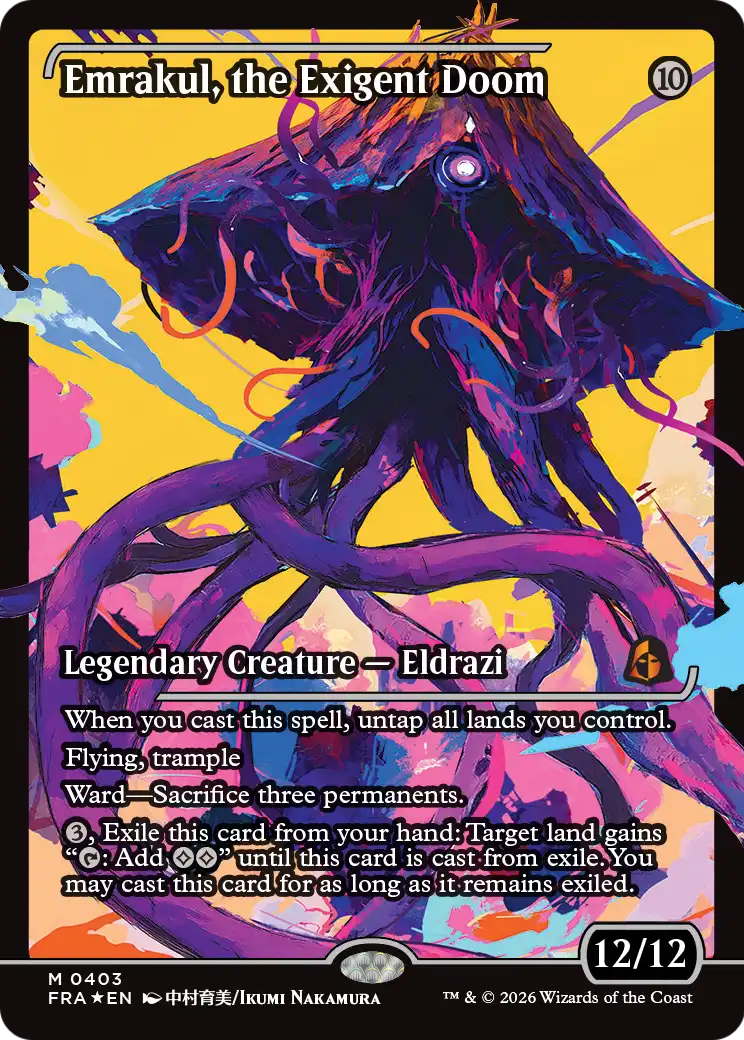 Emrakul, the Exigent Doom (Showcase) [Reality Fracture] | The Time Vault CA