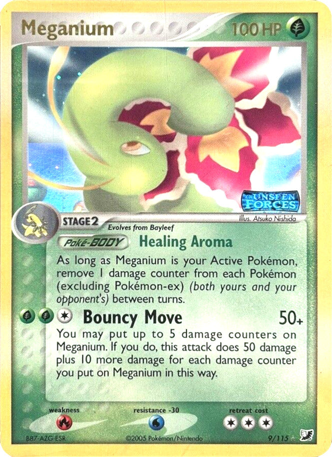 Meganium (9/115) (Stamped) [EX: Unseen Forces] | The Time Vault CA