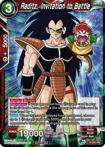 Raditz, Invitation to Battle (P-341) [Tournament Promotion Cards] | The Time Vault CA