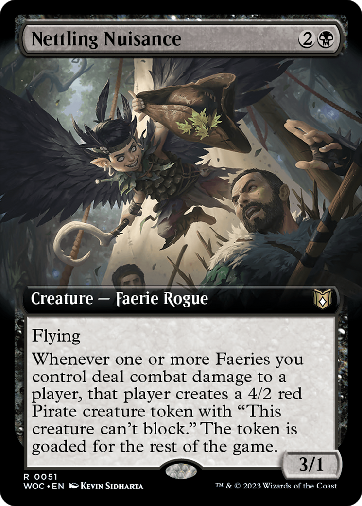 Nettling Nuisance (Extended Art) [Wilds of Eldraine Commander] | The Time Vault CA