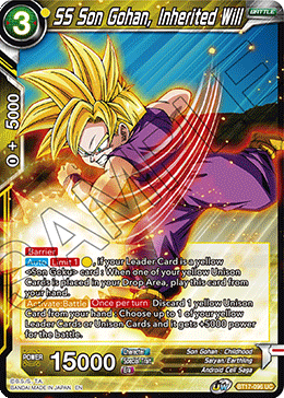 SS Son Gohan, Inherited Will (BT17-096) [Ultimate Squad] | The Time Vault CA