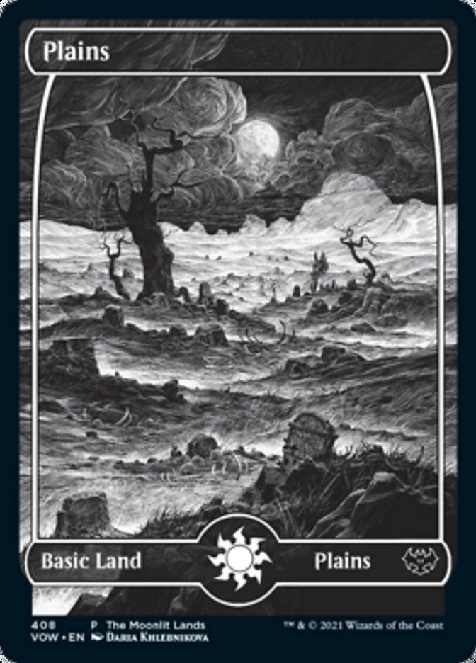 Plains (The Moonlit Lands) (Foil Etched) [Innistrad: Crimson Vow Promos] | The Time Vault CA