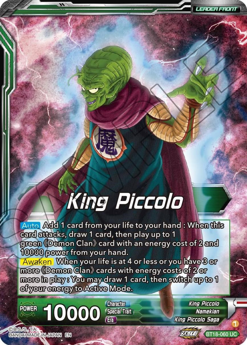 King Piccolo // King Piccolo, World Conquest Awaits (BT18-060) [Dawn of the Z-Legends] | The Time Vault CA