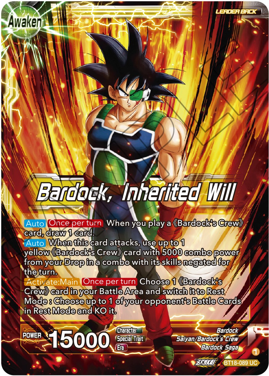 Bardock's Crew // Bardock, Inherited Will (BT18-089) [Dawn of the Z-Legends] | The Time Vault CA