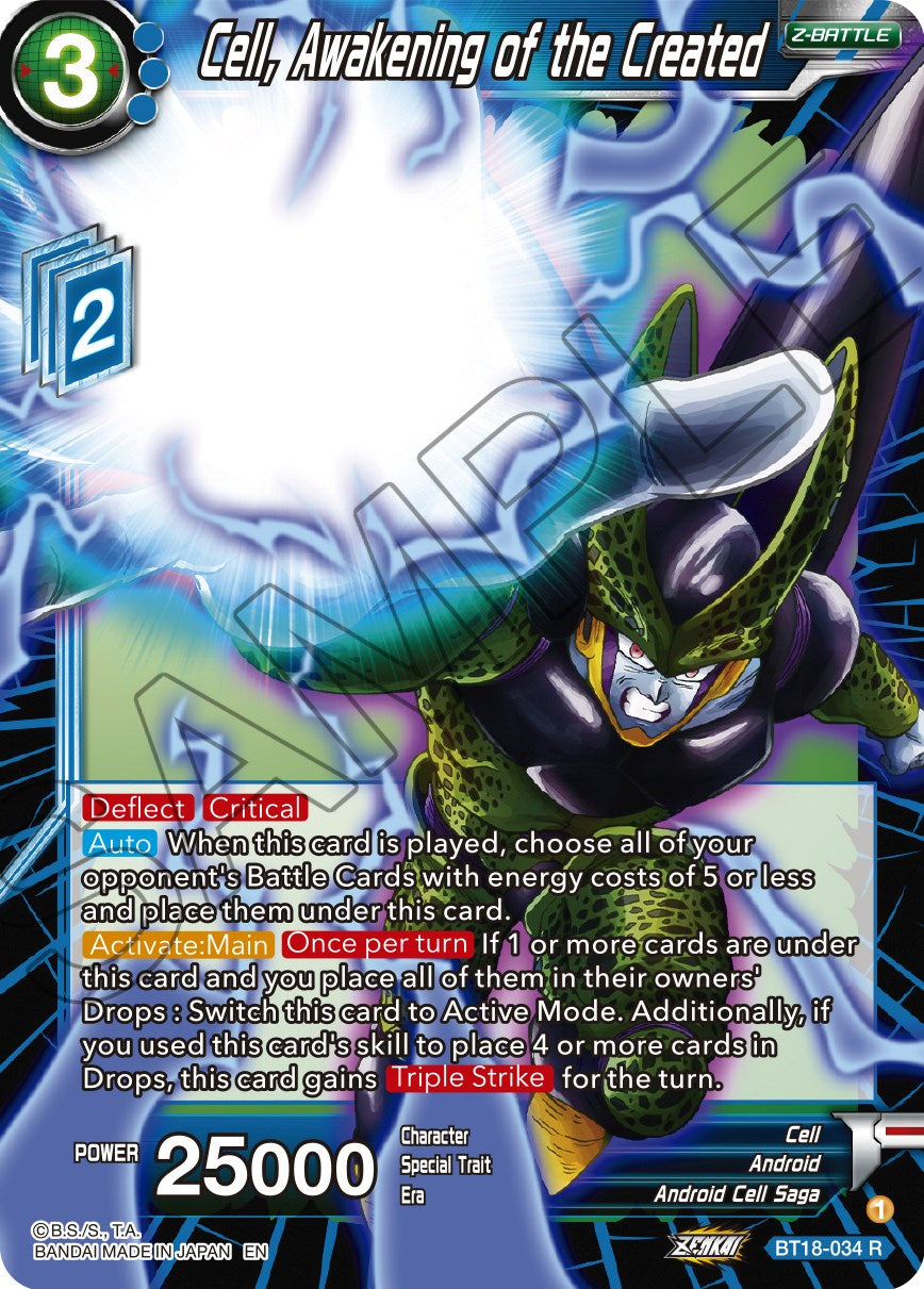 Cell, Awakening of the Created (BT18-034) [Dawn of the Z-Legends] | The Time Vault CA
