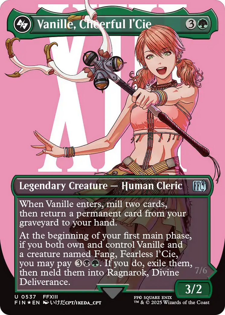 Vanille, Cheerful l'Cie // Ragnarok, Divine Deliverance (Borderless) (Surge Foil) [FINAL FANTASY] | The Time Vault CA