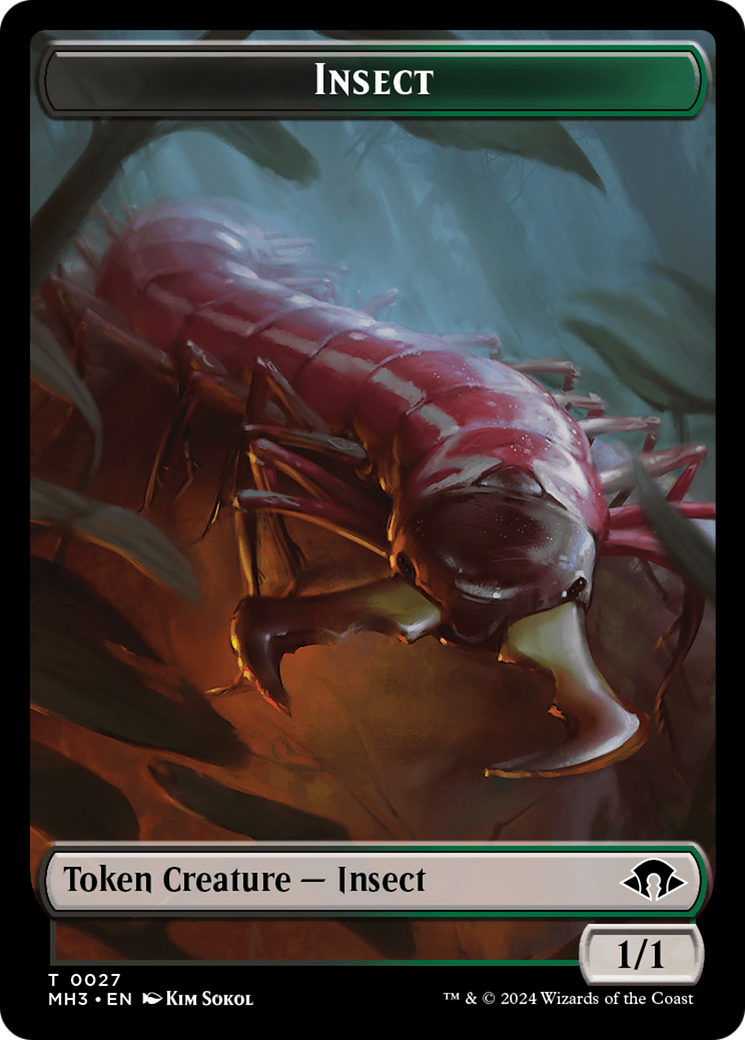 Zombie // Insect (0027) Double-Sided Token [Modern Horizons 3 Tokens] | The Time Vault CA