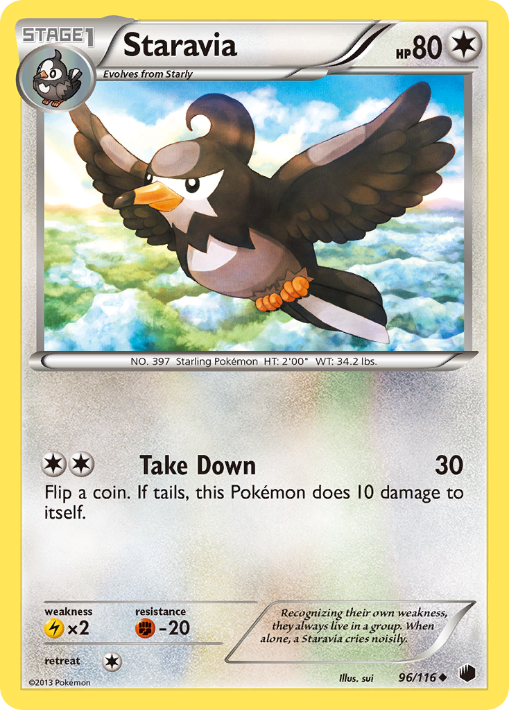 Staravia (96/116) [Black & White: Plasma Freeze] | The Time Vault CA