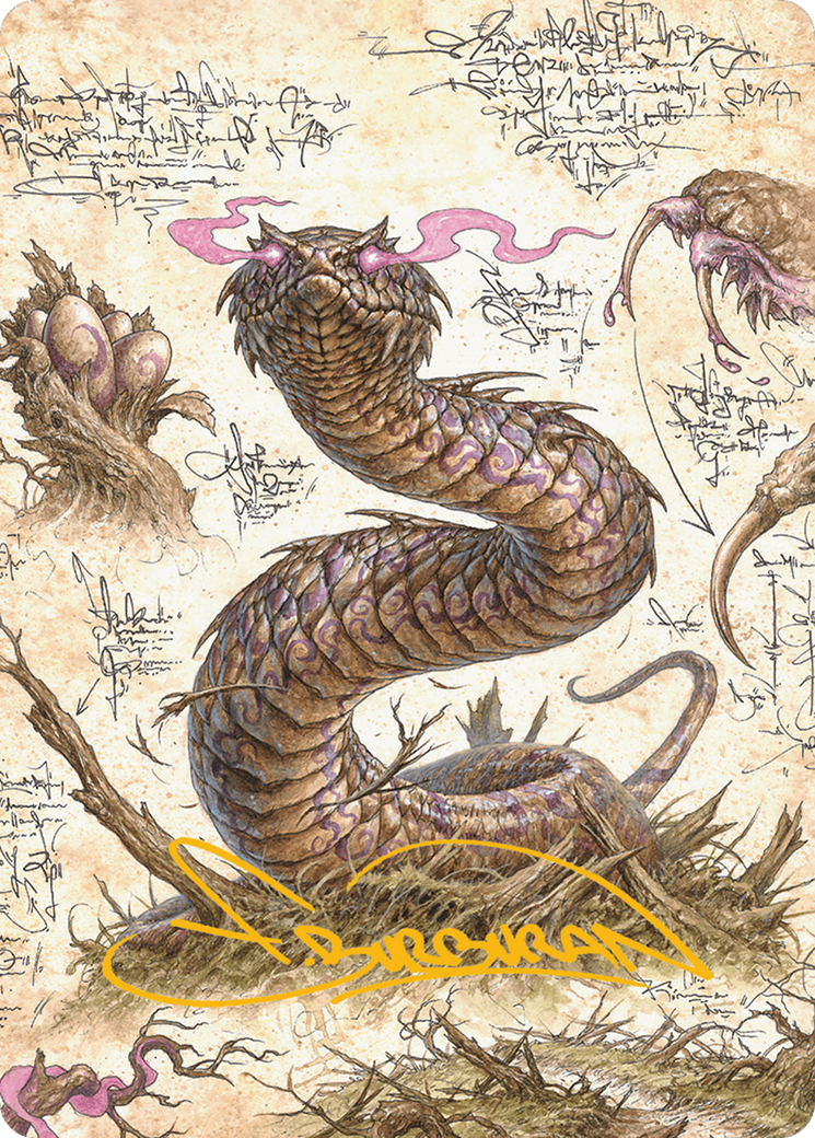Rottenmouth Viper Art Card (Gold-Stamped Signature) [Bloomburrow Art Series] | The Time Vault CA