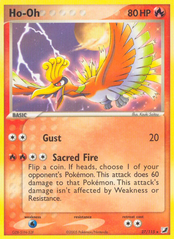 Ho-Oh (27/115) [EX: Unseen Forces] | The Time Vault CA