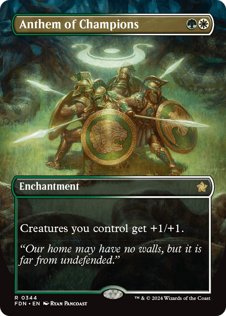 Anthem of Champions (Borderless) [Foundations] | The Time Vault CA