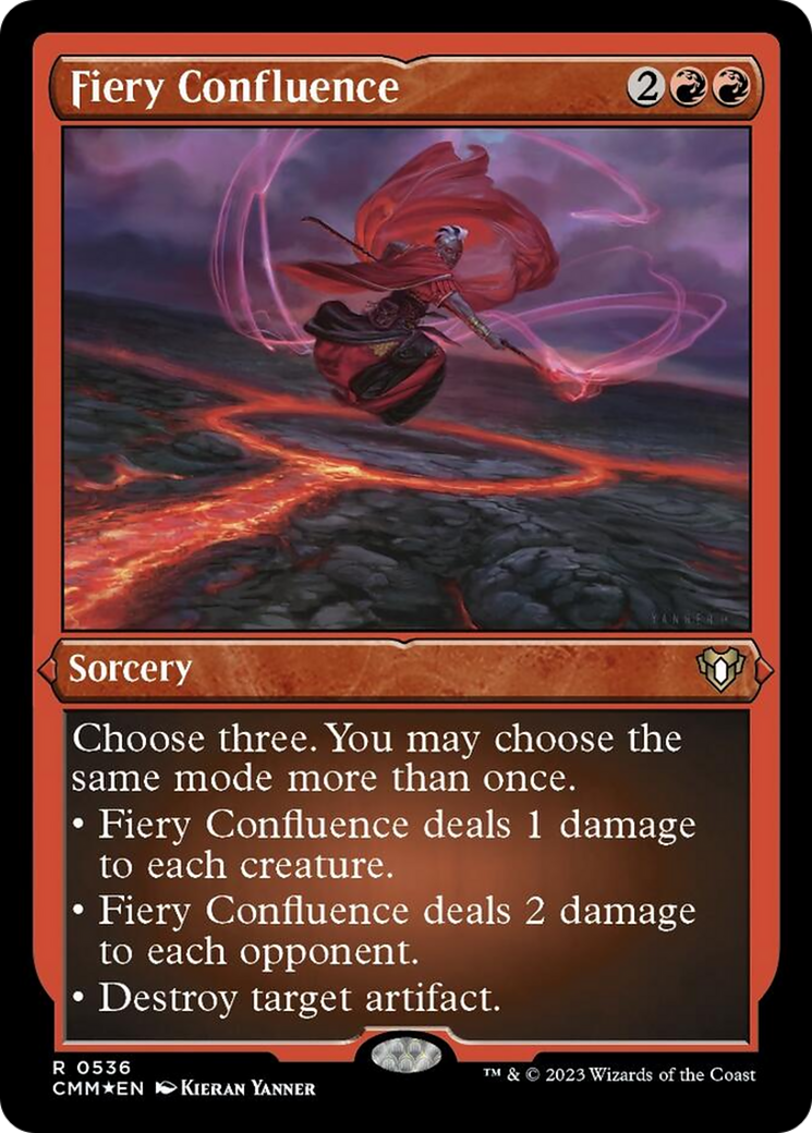 Fiery Confluence (Foil Etched) [Commander Masters] | The Time Vault CA