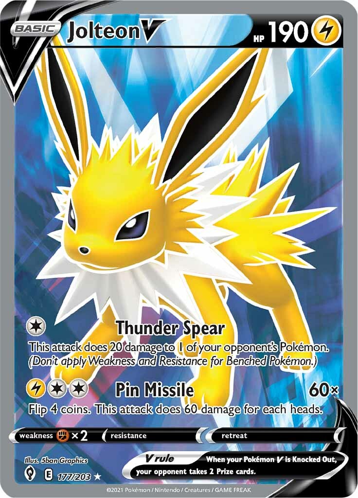 Jolteon V (177/203) [Sword & Shield: Evolving Skies] | The Time Vault CA