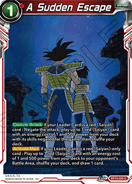 A Sudden Escape (Common) (BT13-029) [Supreme Rivalry] | The Time Vault CA